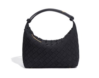 Handwoven Characteristic Bag with Soft Leather Texture